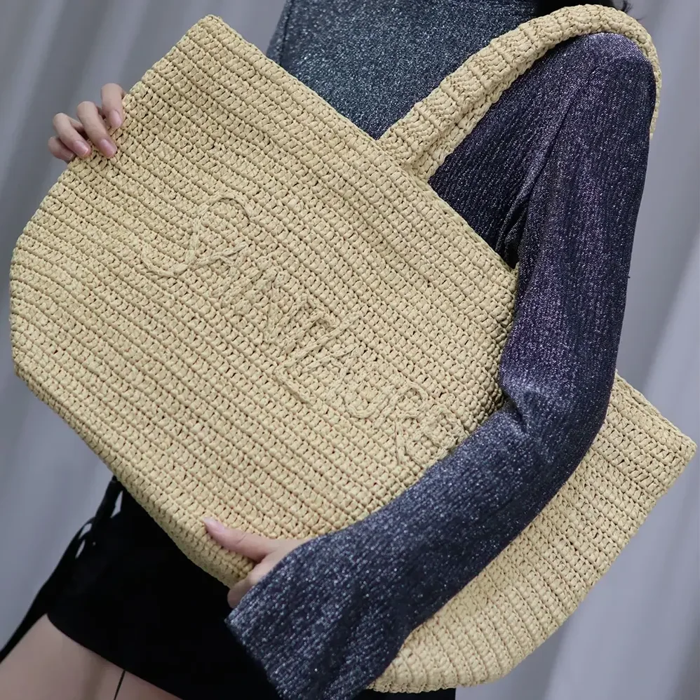 Saint Laurent YSL Saint Laurent Tote in Raffia for Unisex
