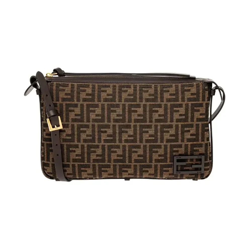Fendi Simply FF Shoulder Bag with Fendi Baguette Motif for Men Fendi Simply FF Shoulder Bag with Fendi Baguette Motif for Men