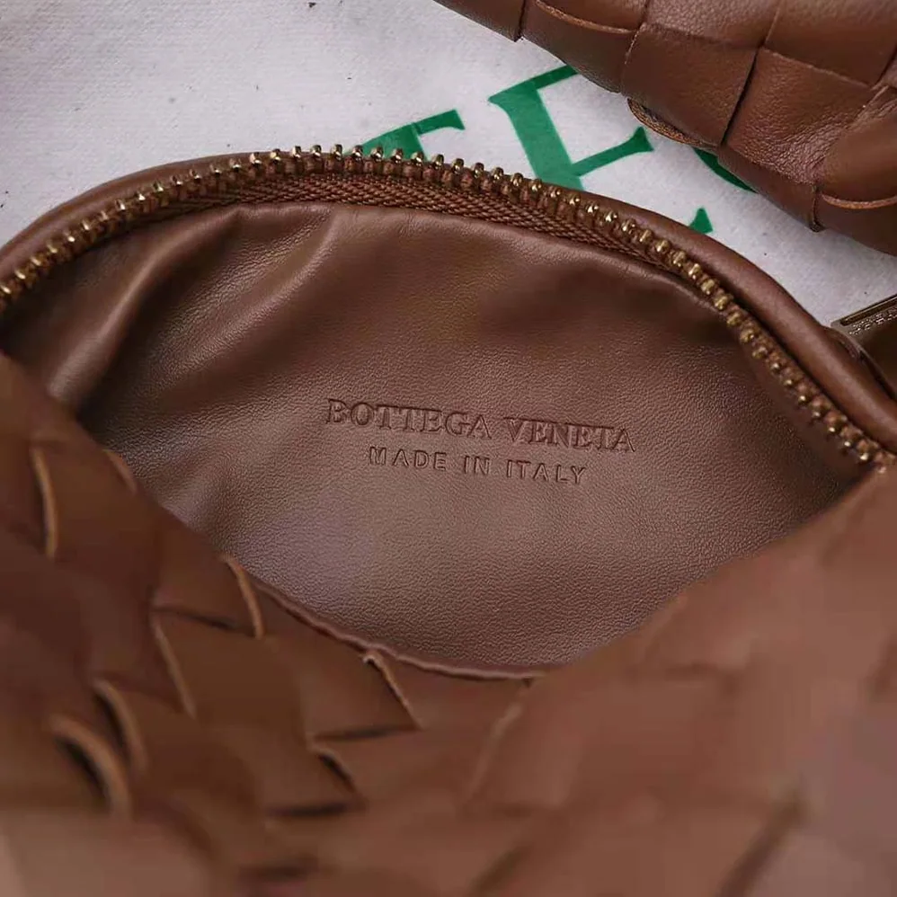 Bottega Veneta Mini Jodie in Lambskin Leather for Women in Brown Bottega Veneta Mini Jodie in Lambskin Leather for Women in Brown