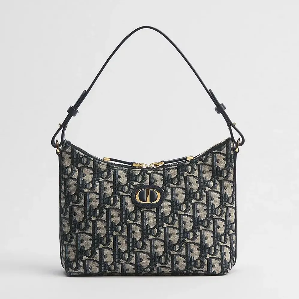 Dior 30 Montaigne Diorling Mini Bag with Chain Blue Dior Oblique Jacquard for Women Dior 30 Montaigne Diorling Mini Bag with Chain Blue Dior Oblique Jacquard for Women