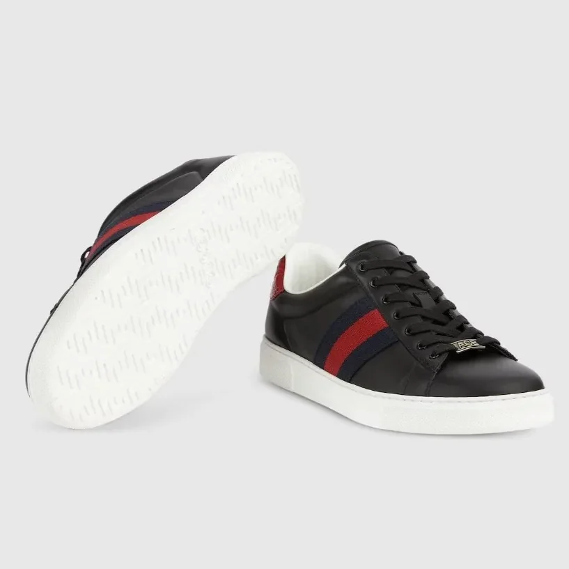 Gucci Ace Sneaker With Web Black