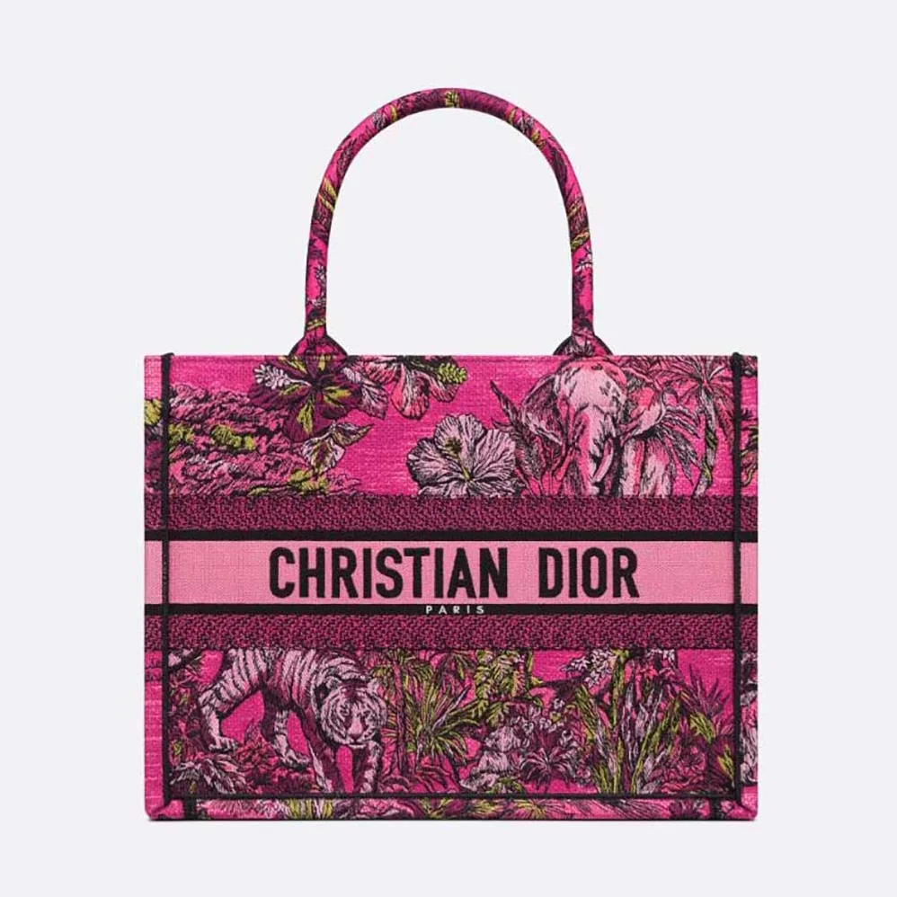 Dior Medium Dior Book Tote Fuchsia Multicolor Toile de Jouy Voyage Embroidery for Women Dior Medium Dior Book Tote Fuchsia Multicolor Toile de Jouy Voyage Embroidery for Women