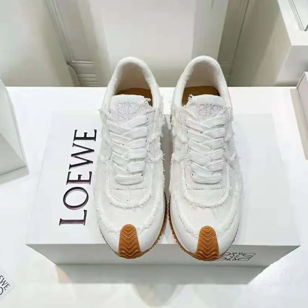 Loewe Flow Runner in Denim for Women in White