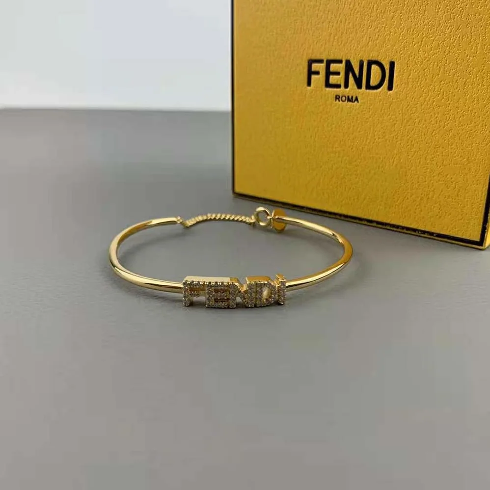 Fendi Signature Bracelet Gold for Women in Colored Bracelet