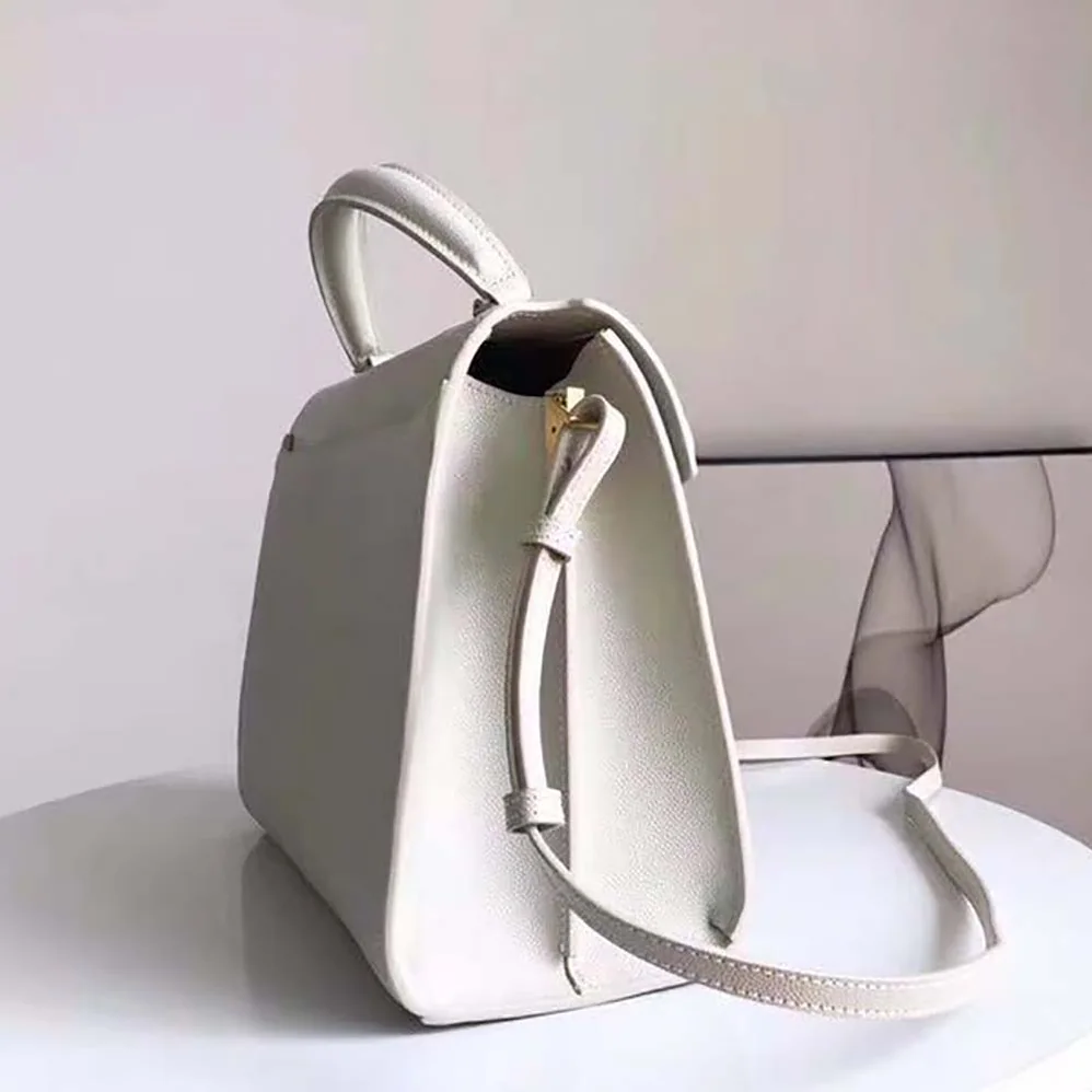 Saint Laurent YSL Cassandra Medium Top Handle Bag in Box Saint Laurent Leather for Women in White