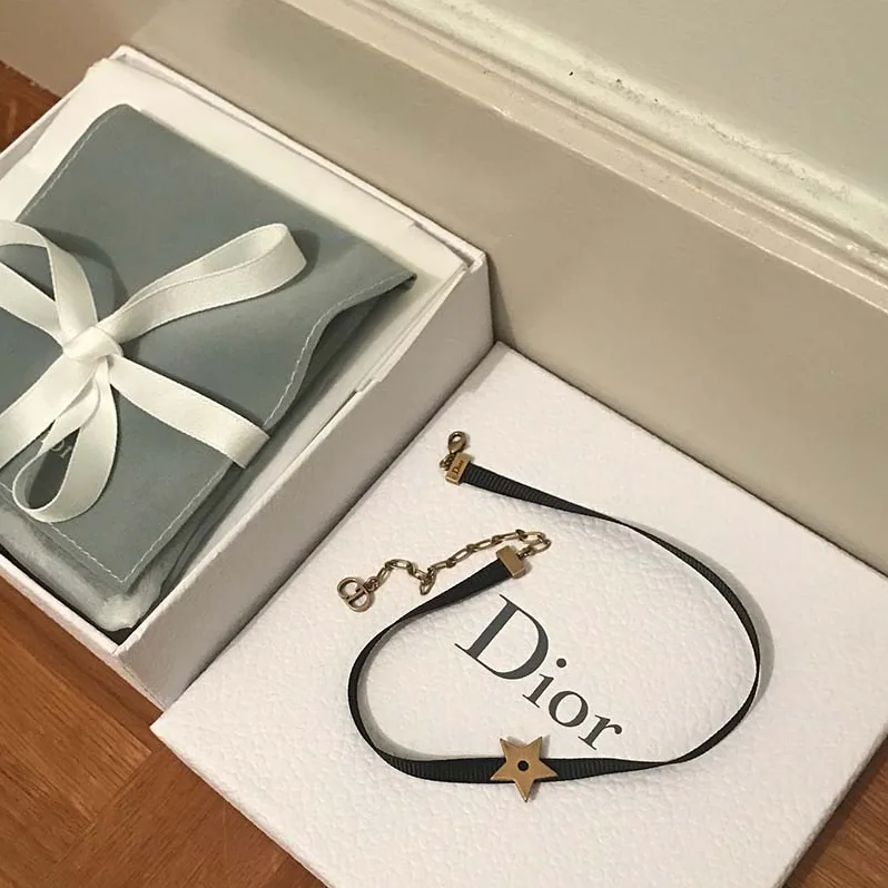 Dior D Porte-Bonheur Choker for Women in Black