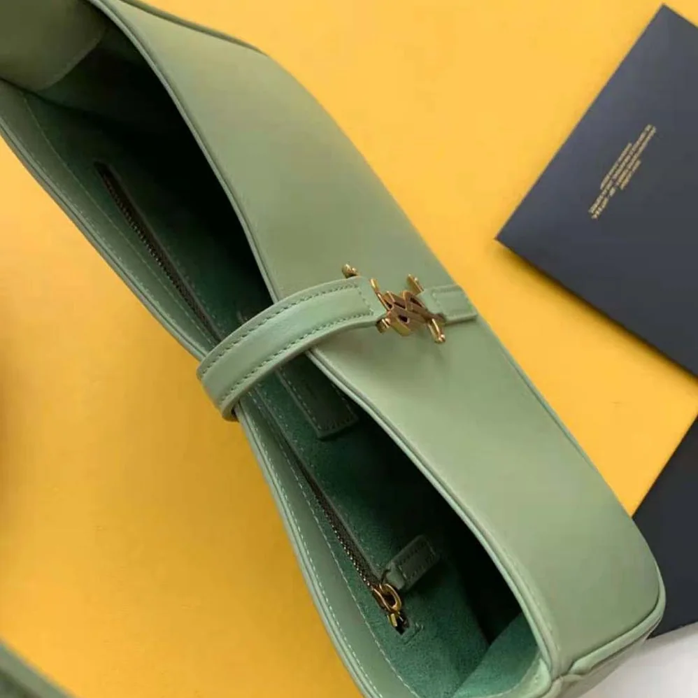 Saint Laurent YSL Le 5 A 7 Hobo Bag in Smooth Leather for Women in Lime Saint Laurent YSL Le 5 A 7 Hobo Bag in Smooth Leather for Women in Lime