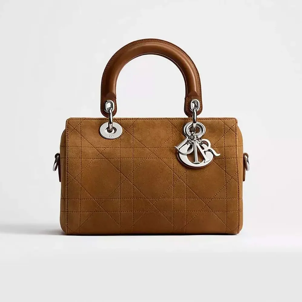 Dior Small Dior Granville Bag Golden Saddle Flat Macrocannage Suede Goatskin for Women Dior Small Dior Granville Bag Golden Saddle Flat Macrocannage Suede Goatskin for Women