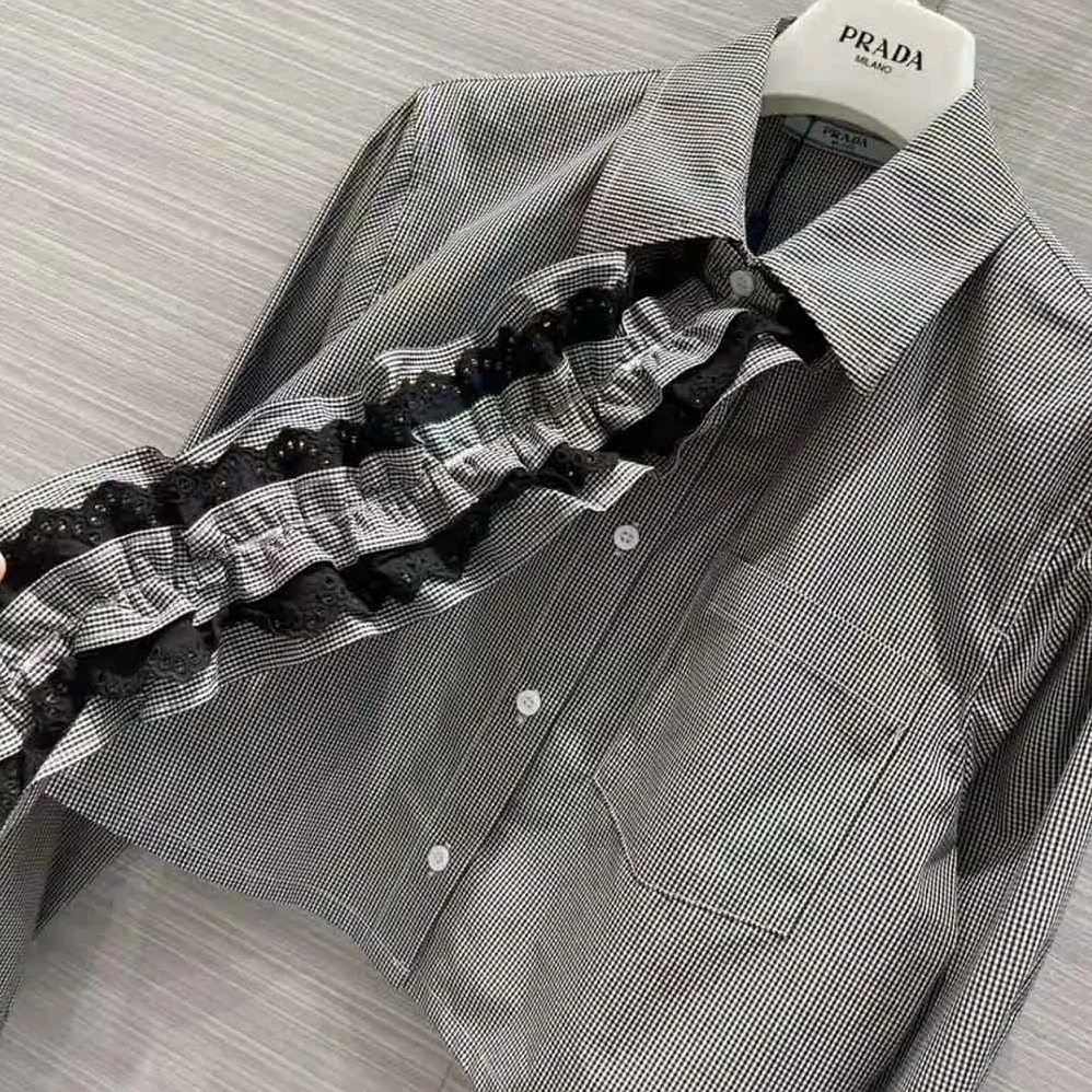 Prada Gingham Check Shirt for Women Prada Gingham Check Shirt for Women