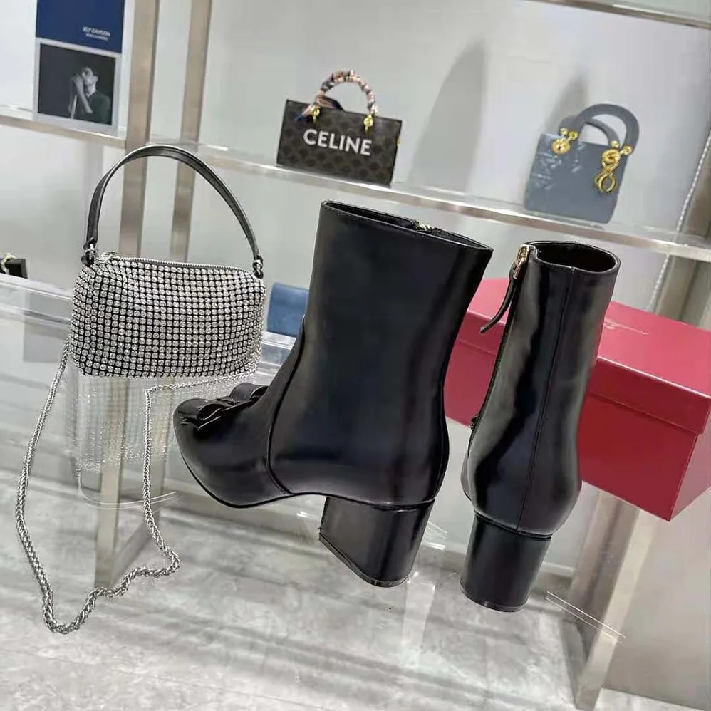 Salvatore Ferragamo Viva Bootie in 55mm Heel for Women in Black Salvatore Ferragamo Viva Bootie in 55mm Heel for Women in Black