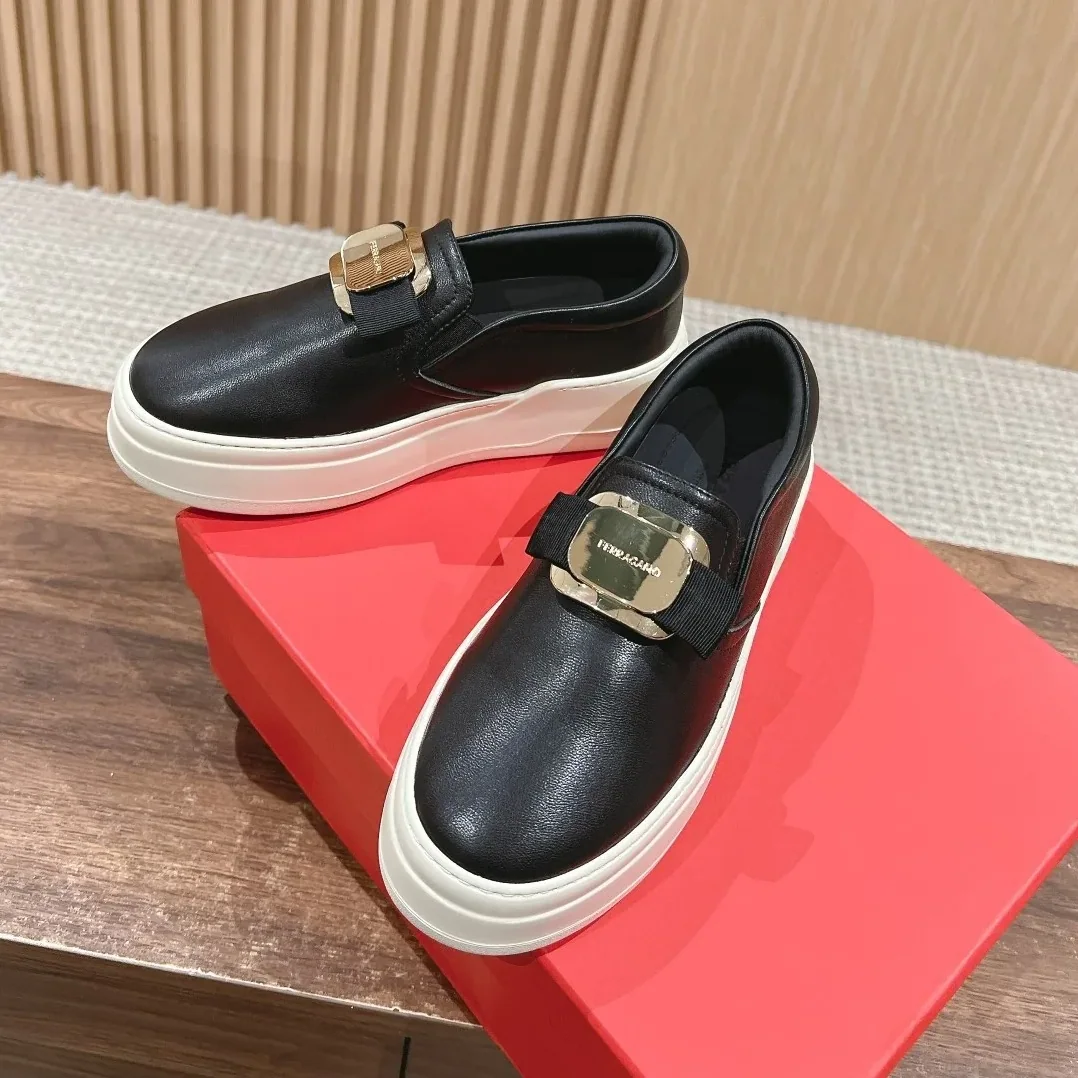 Ferragamo New Vara Plate Slip On Sneakers Black Ferragamo New Vara Plate Slip On Sneakers Black