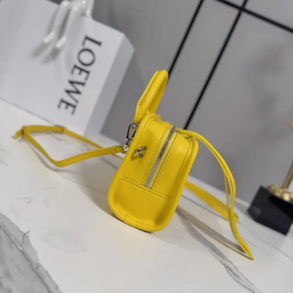 Loewe Mini Amazona 180 Bag in Soft Calfskin for Women in Daisy Yellow