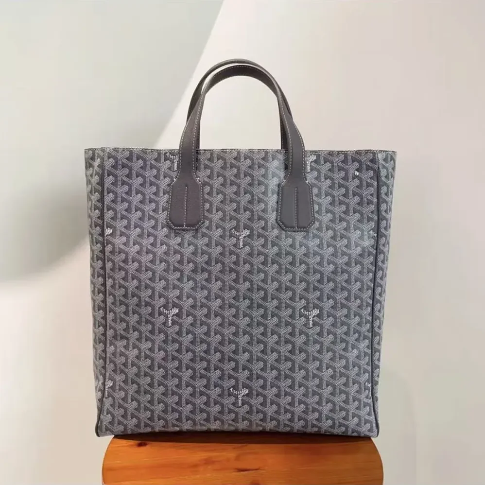 Goyard Voltaire Tote Bag in Goyardine Canvas & Chevroches Calfskin for Unisex in Gray