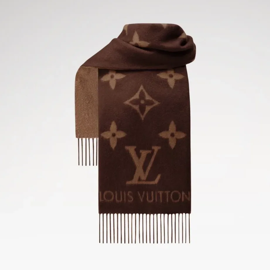 Louis Vuitton Reykjavik Scarf Dark Brown /