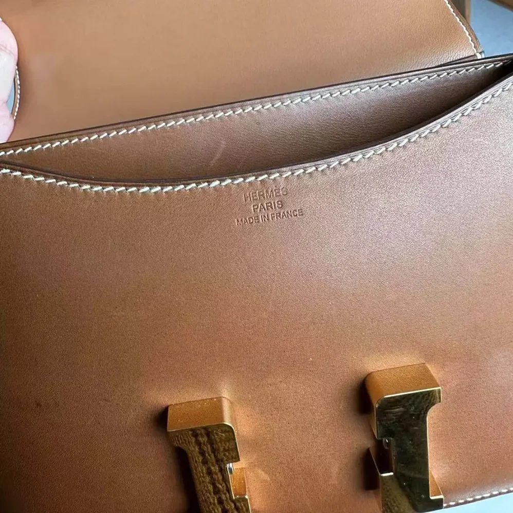 Hermes Constance 24 Bag Box Leather for Women in Brown/Gold Hermes Constance 24 Bag Box Leather for Women in Brown/Gold