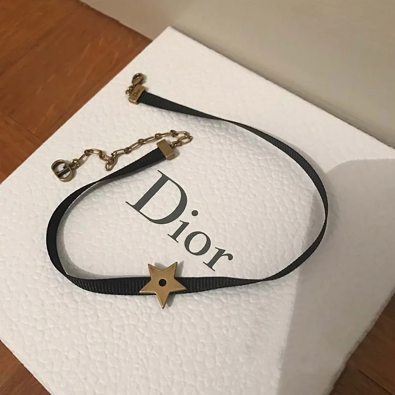 Dior D Porte-Bonheur Choker for Women in Black