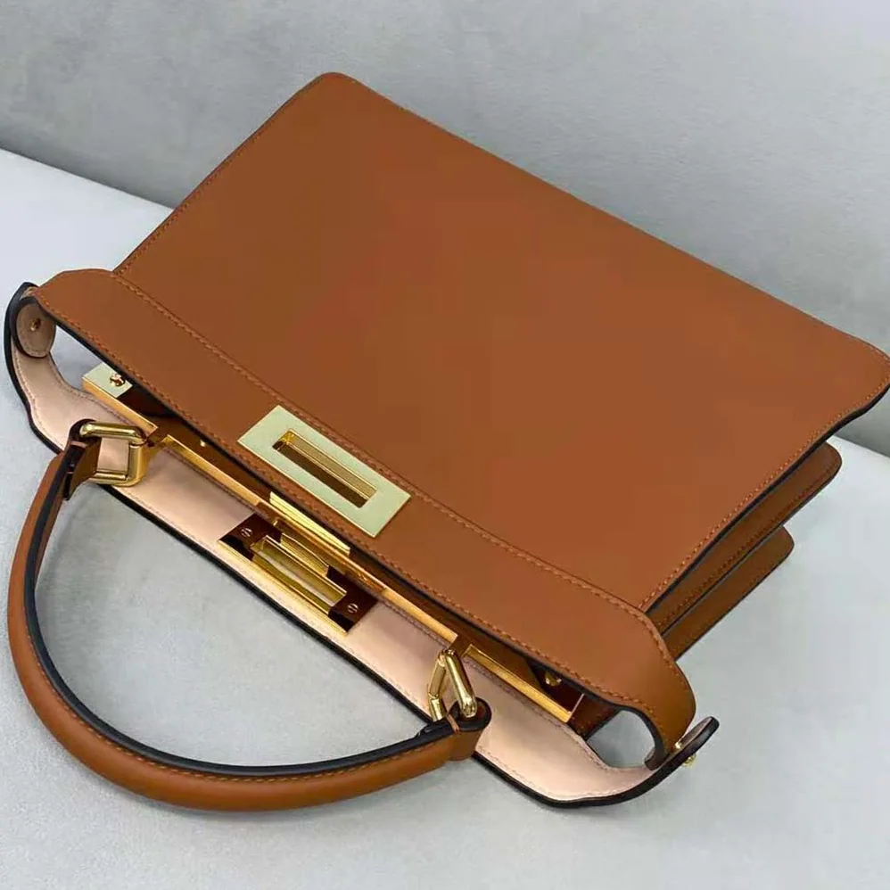 Fendi Peekaboo Iseeu Medium Leather Bag for Women in Brown
