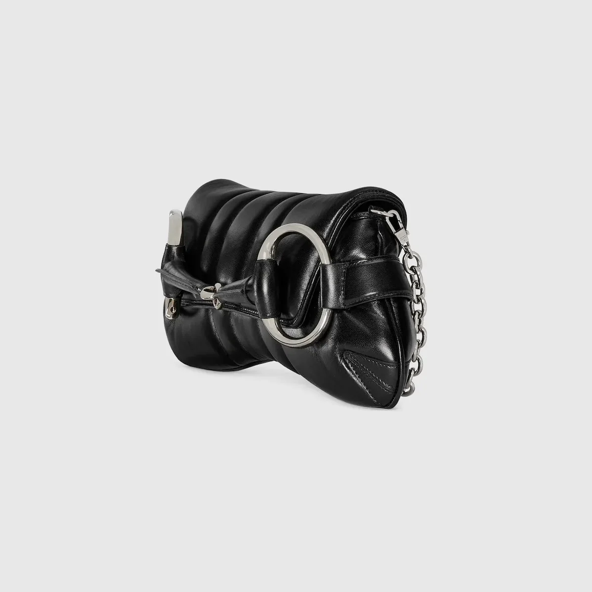 Gucci Horsebit Chain Medium Shoulder Bag Black 15 Inches/ Gucci Horsebit Chain Medium Shoulder Bag Black 15 Inches/