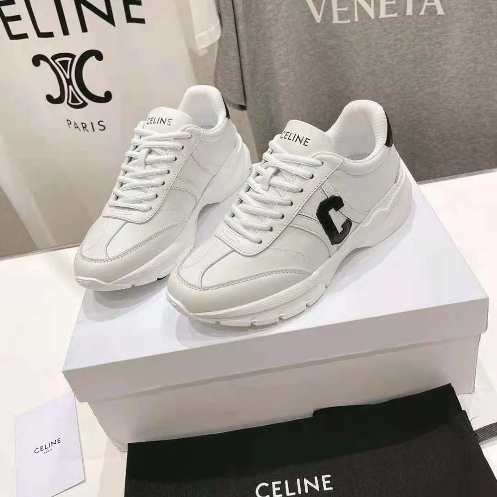 Celine Runner Cr-02 Low Lace-up Sneaker in Calfskin for Unisex in Black