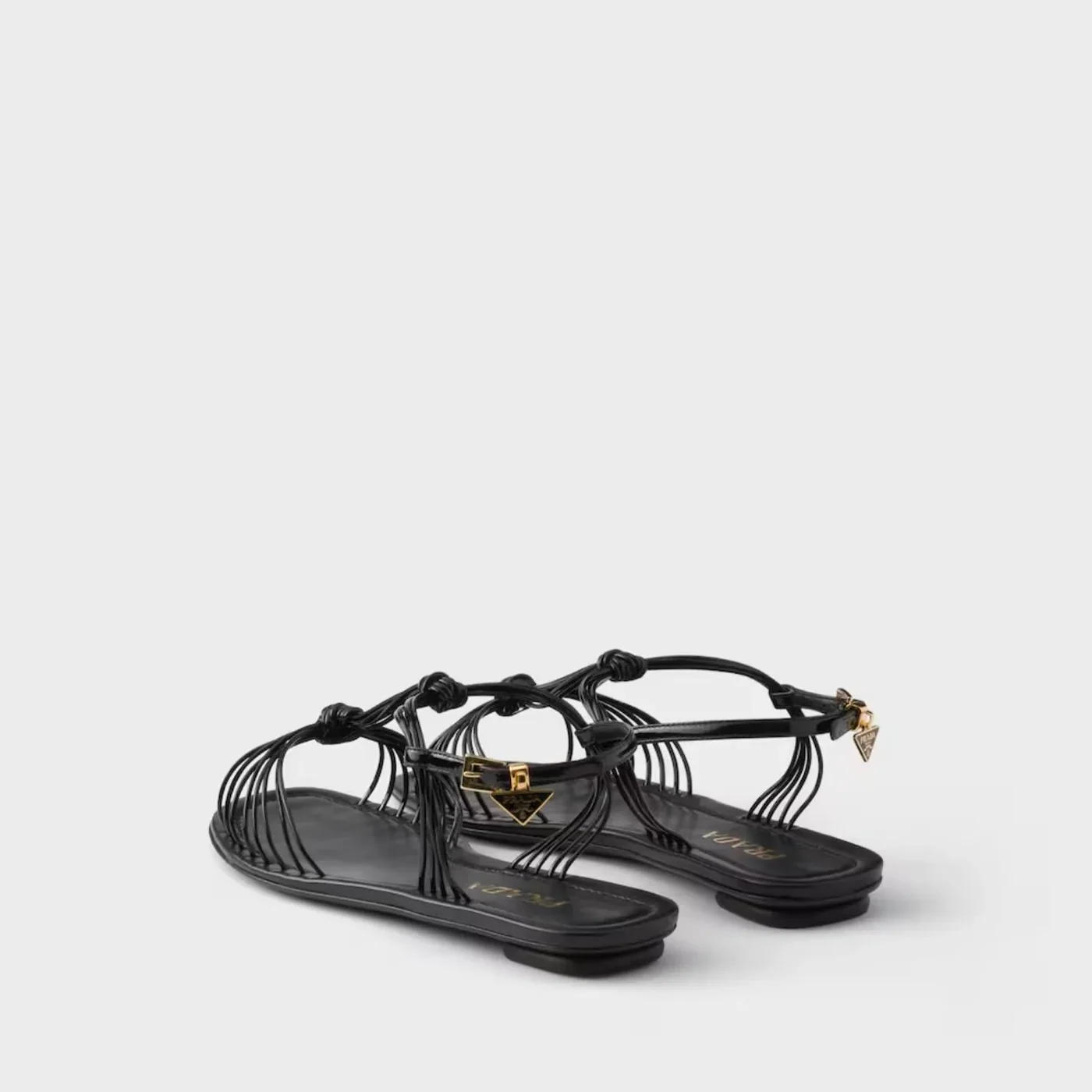 Prada Patent Leather Sandals Black 1X407O_069_F0002_F_005