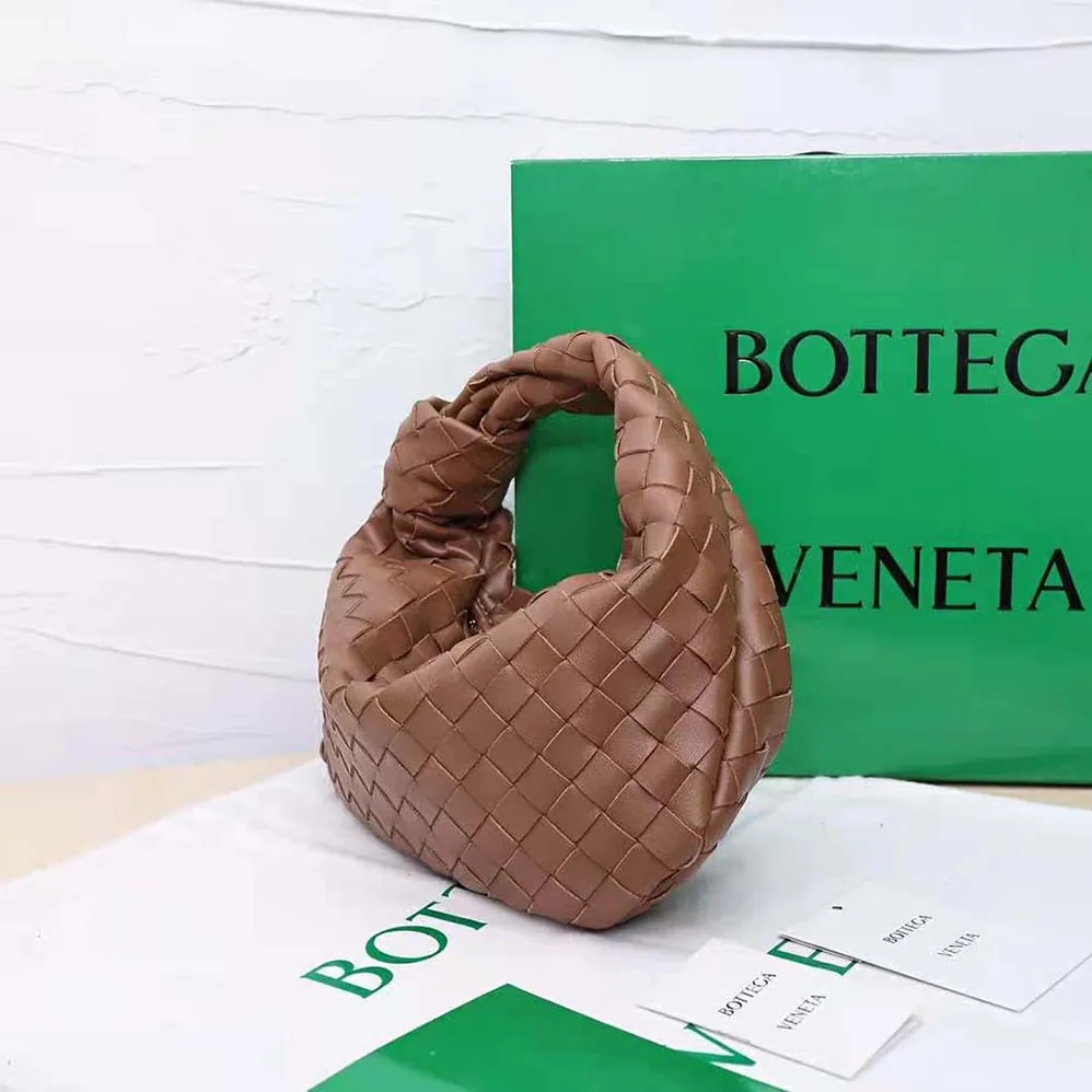 Bottega Veneta Mini Jodie in Lambskin Leather for Women in Brown Bottega Veneta Mini Jodie in Lambskin Leather for Women in Brown