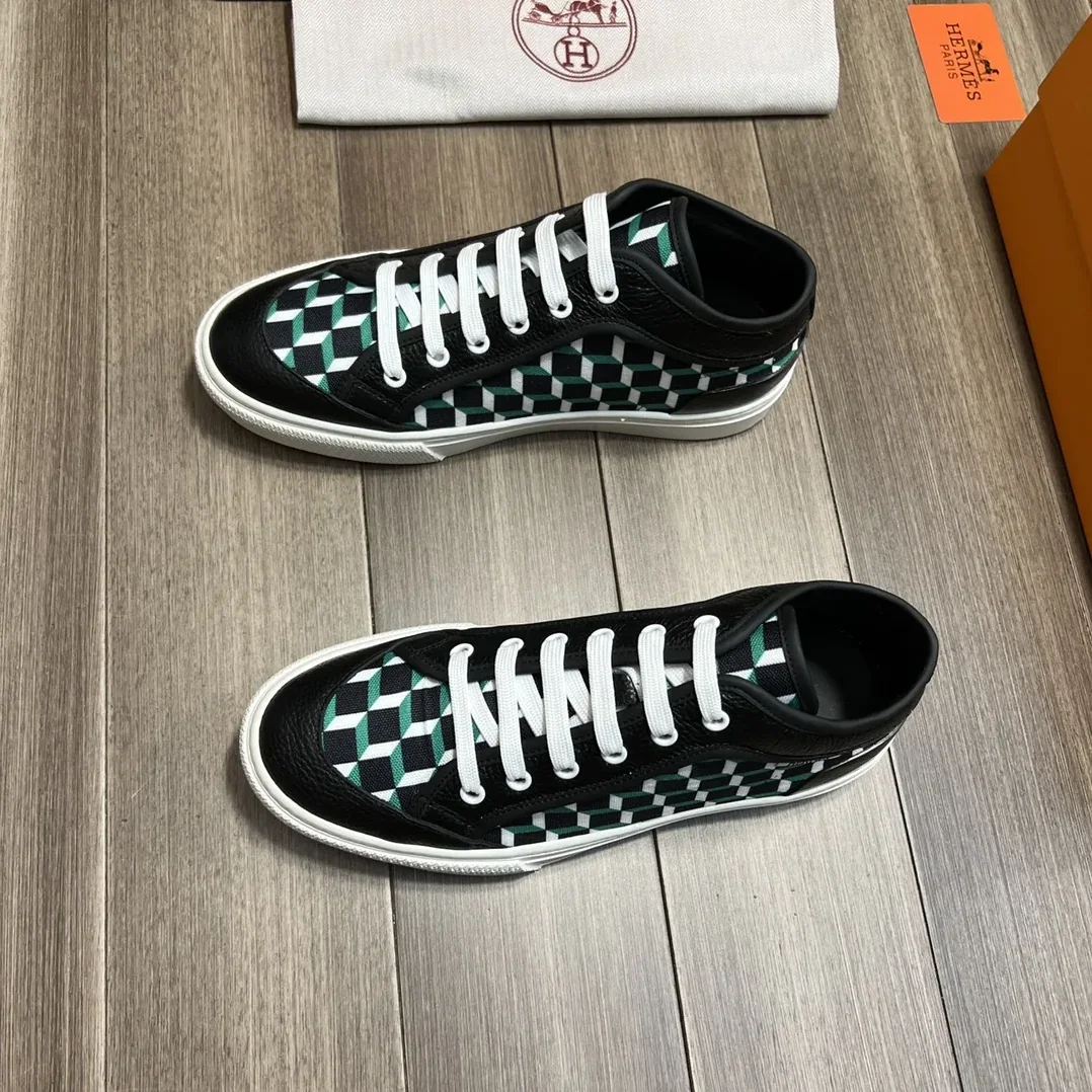 Hermes Enjoy Sneaker Black And Green
