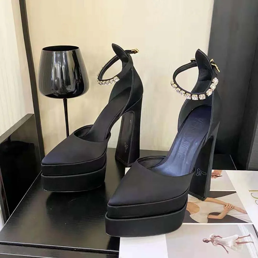 Versace Aevitas Pointy Platform Pumps in 16cm Heel Height for Women