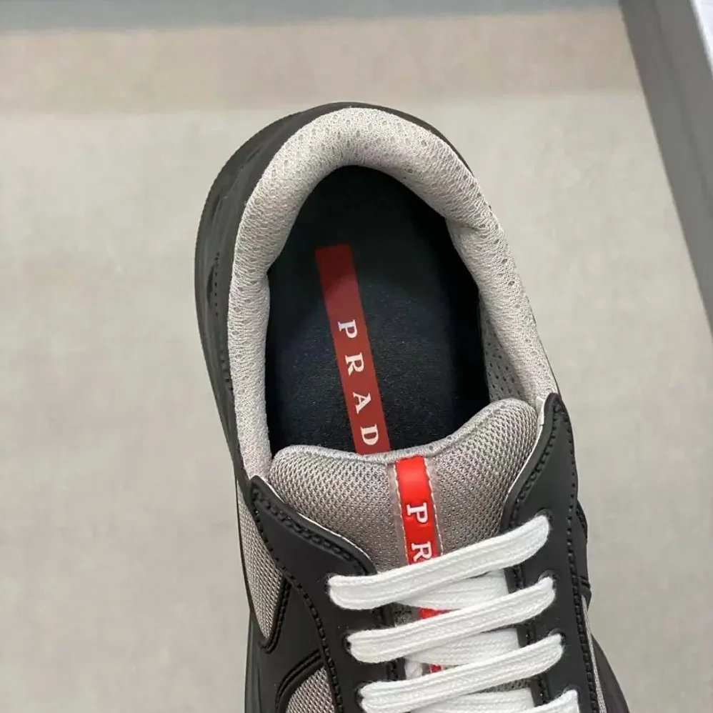 Prada America's Cup Soft Rubber and Bike Fabric Sneakers for Unisex in Black Prada America's Cup Soft Rubber and Bike Fabric Sneakers for Unisex in Black