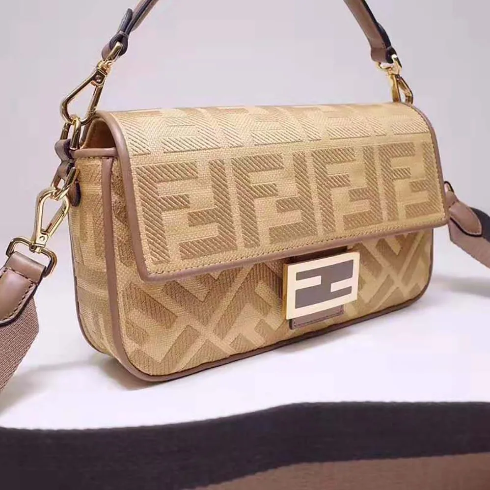 Fendi Baguette Natural Straw Bag for Women