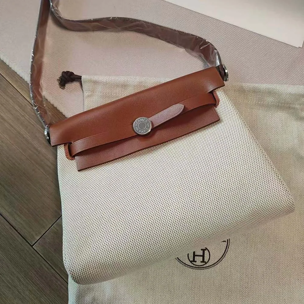 Hermes Herbag Zip 20 Bag for Women in Brown