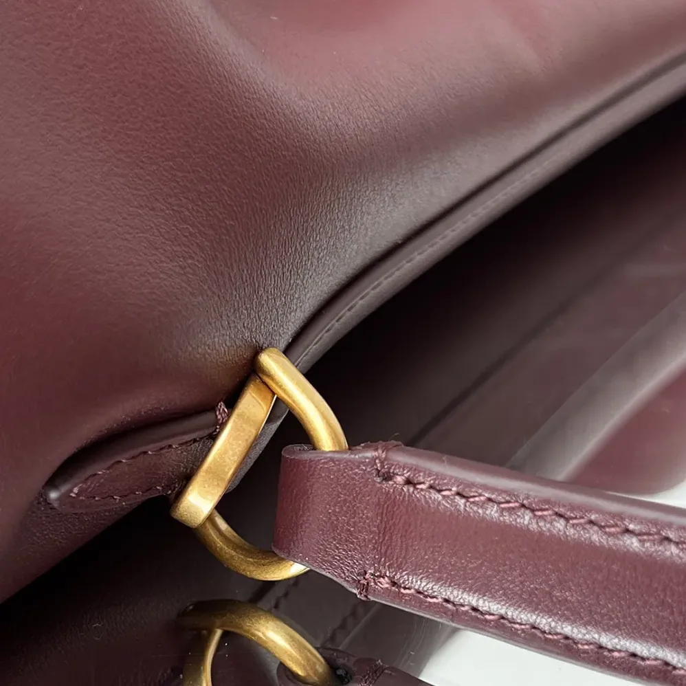 Balenciaga Rodeo Handbag Small In Dark Burgundy Smooth Calfskin Aged for Women in Gold Hardware Balenciaga Rodeo Handbag Small In Dark Burgundy Smooth Calfskin Aged for Women in Gold Hardware