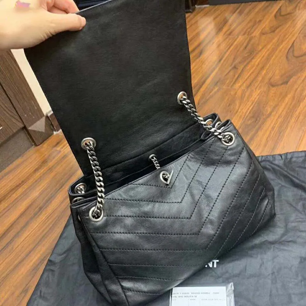 Saint Laurent YSL Nolita Medium Bag Vintage Leather for Women in Black Saint Laurent YSL Nolita Medium Bag Vintage Leather for Women in Black