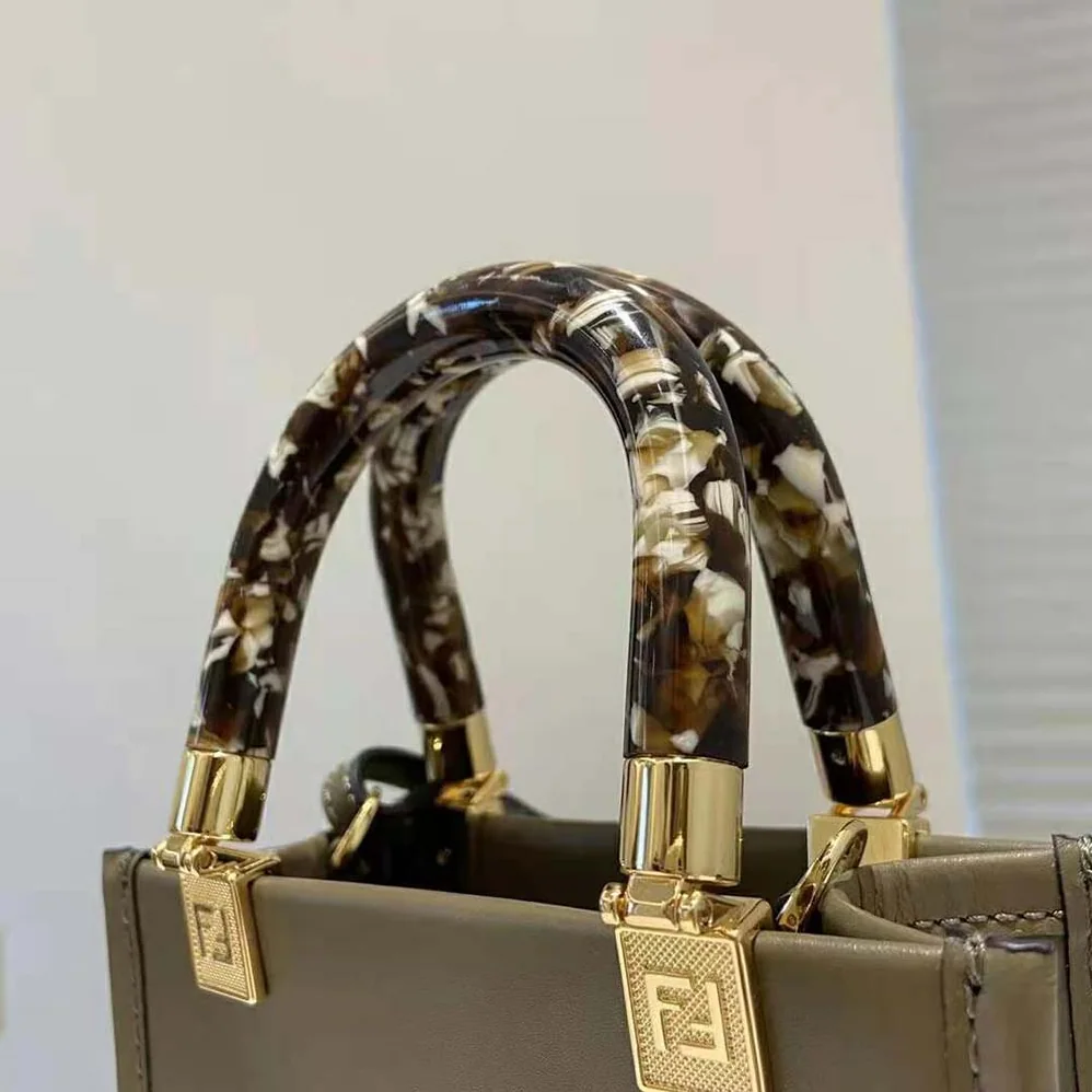Fendi Mini Sunshine Shopper Gray Leather and Elaphe Mini for Women in Bag Fendi Mini Sunshine Shopper Gray Leather and Elaphe Mini for Women in Bag