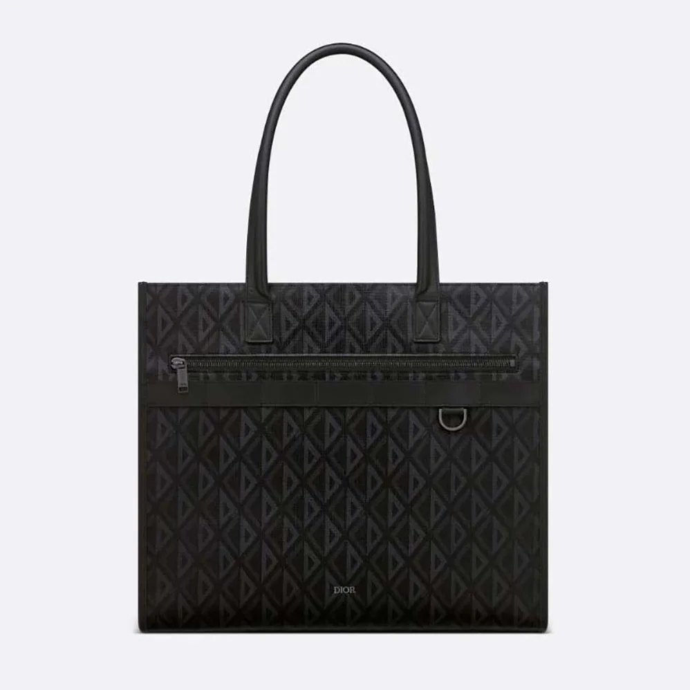 Dior Safari Tote Bag Black CD Diamond Canvas for Men Dior Safari Tote Bag Black CD Diamond Canvas for Men