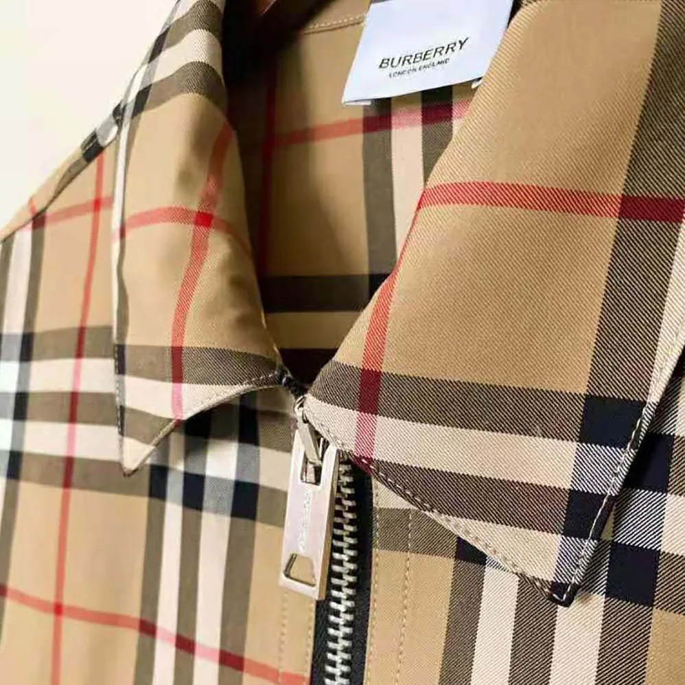 Burberry Contrast Panel Check Cotton Shirt for Women Burberry Contrast Panel Check Cotton Shirt for Women