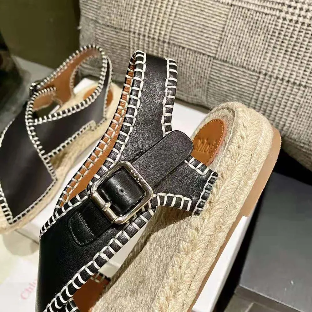 Chloe Lucinda Flat Espadrille for Women in Black Chloe Lucinda Flat Espadrille for Women in Black