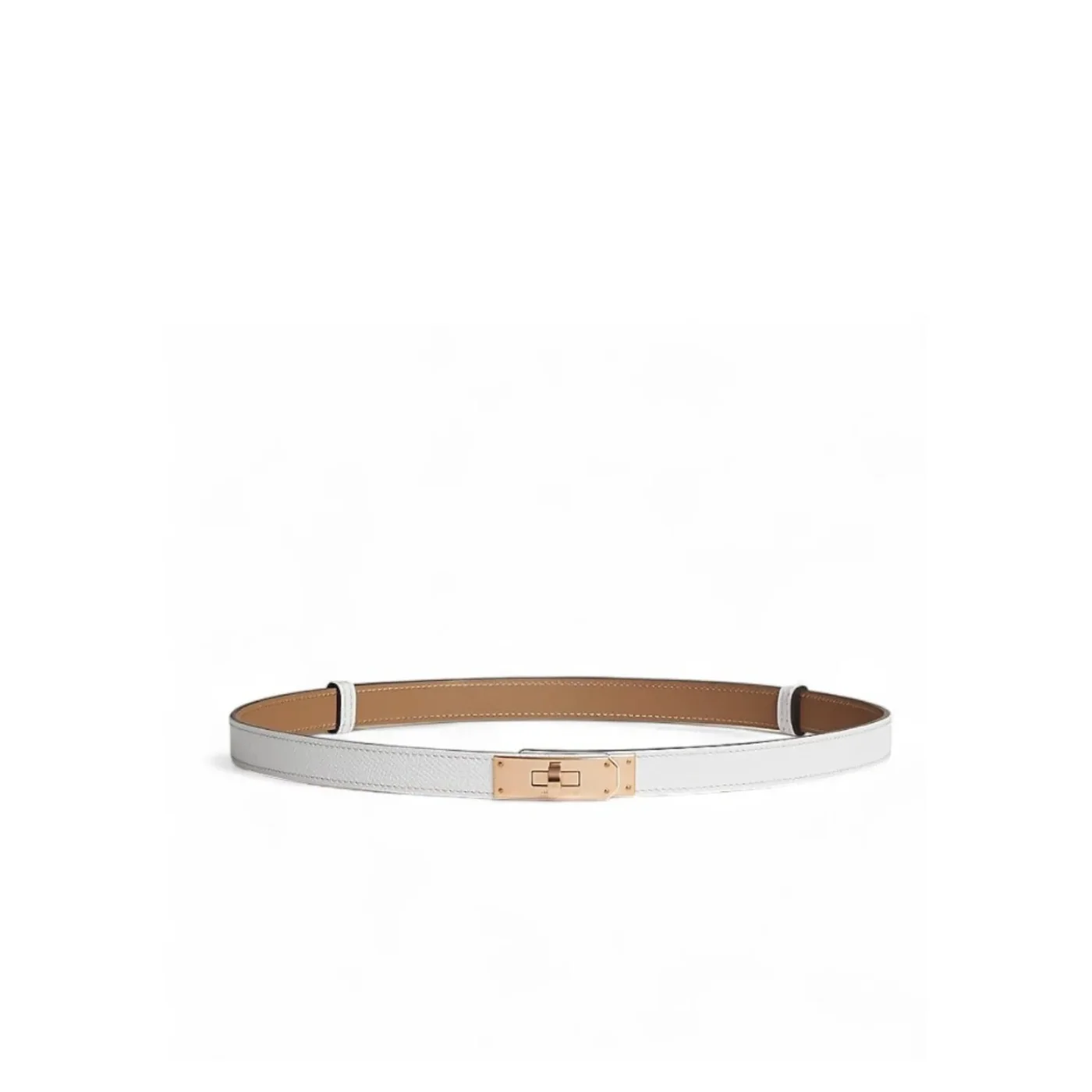 Hermes Kelly 18 Belt Blanc