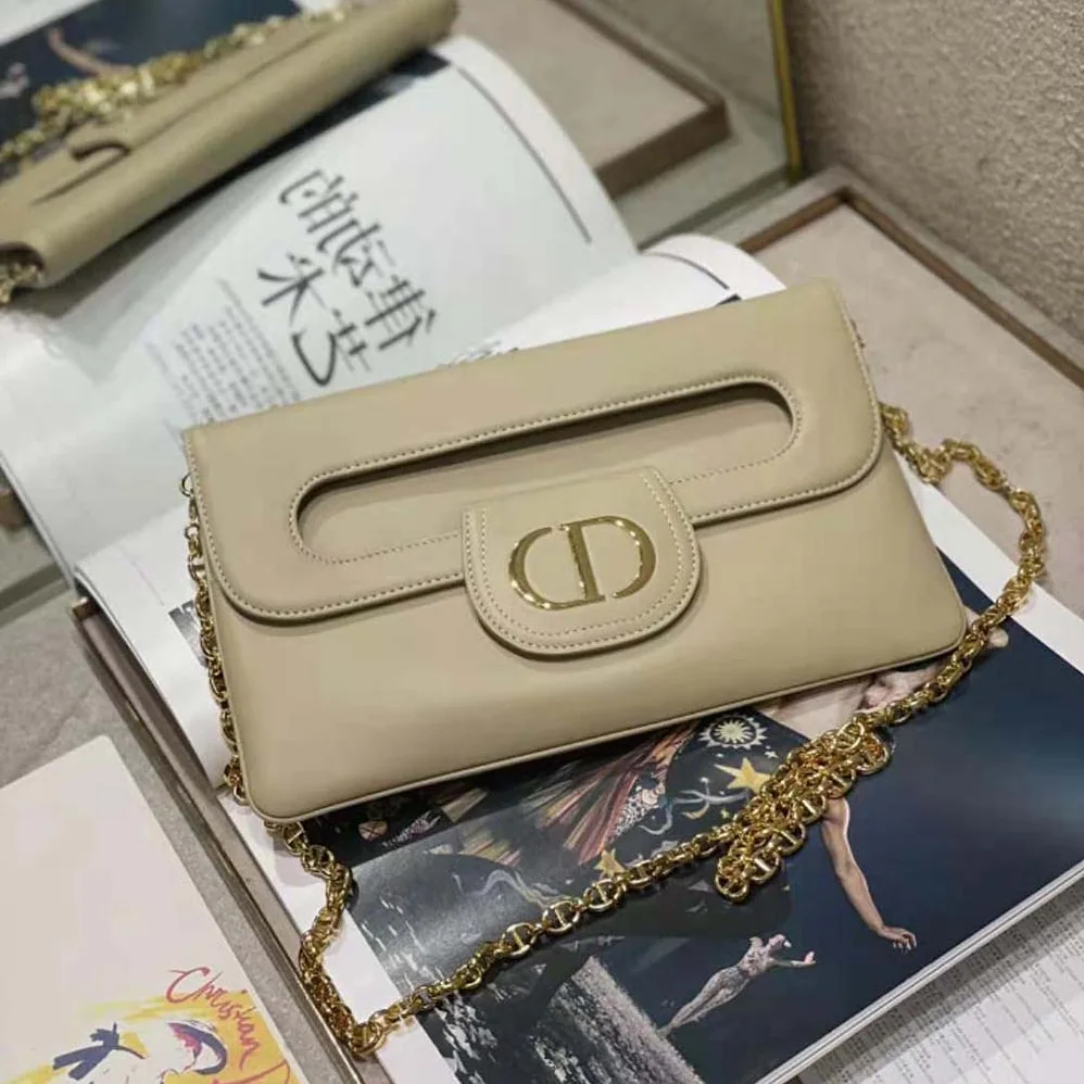Dior Medium Diordouble Bag Smooth Calfskin for Women in Beige
