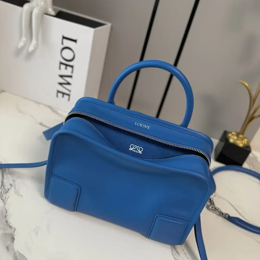 Loewe Small Amazona 180 Bag in Soft Calfskin for Women in Royal Azur