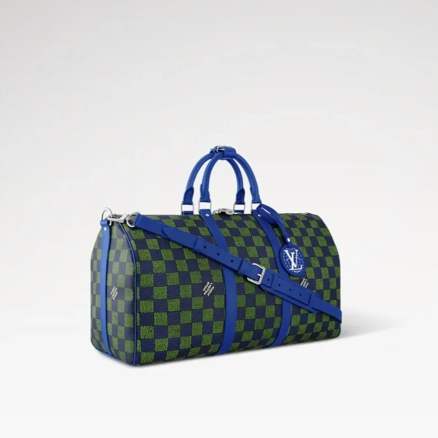 Louis Vuitton Keepall Bandoulière 50 Blue Green /