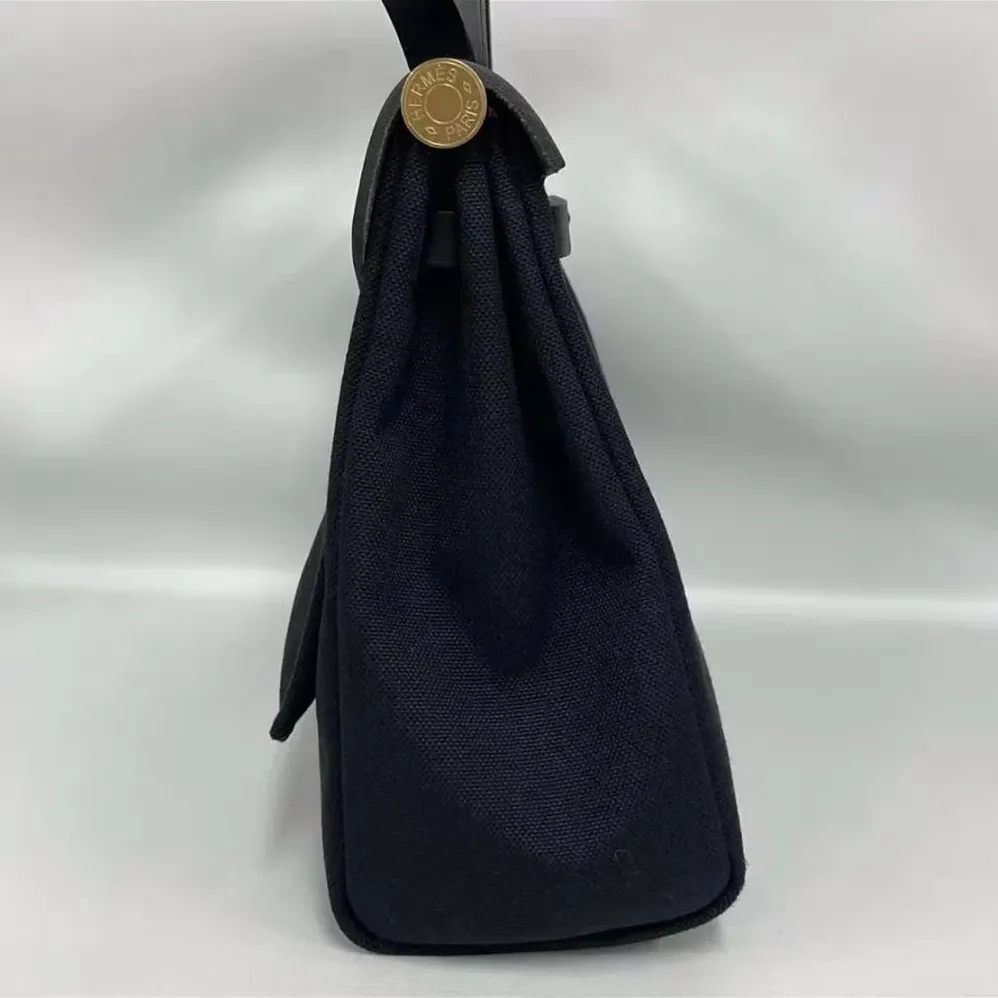 Hermes Herbag Zip 31 Bag for Women in Black/Gold