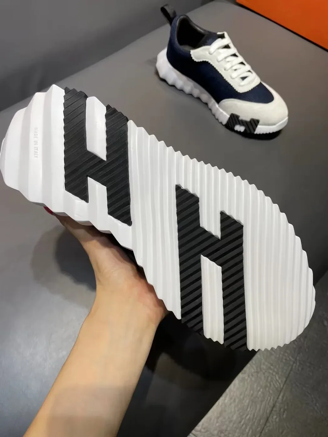 Hermes Bouncing Sneakers Dark Blue Hermes Bouncing Sneakers Dark Blue