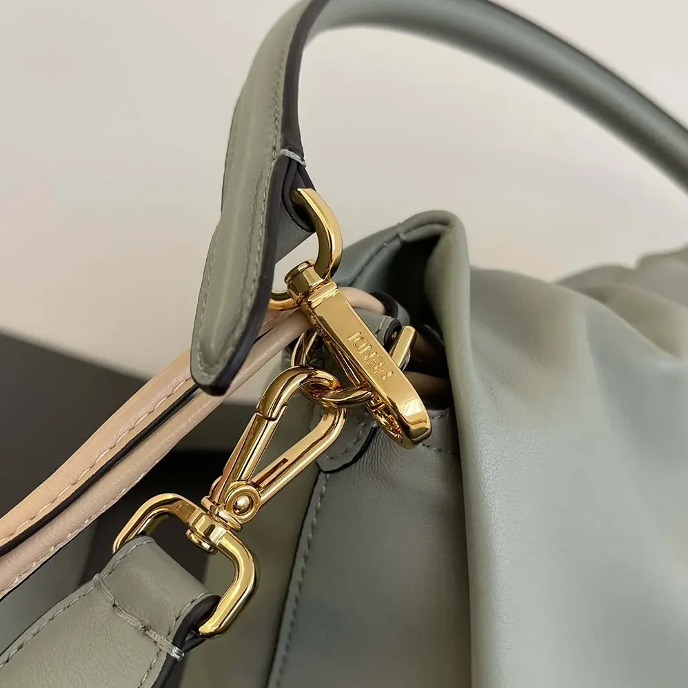 Fendi Mamma Baguette Small Matcha Green Nappa Leather Mini for Women in bag Fendi Mamma Baguette Small Matcha Green Nappa Leather Mini for Women in bag