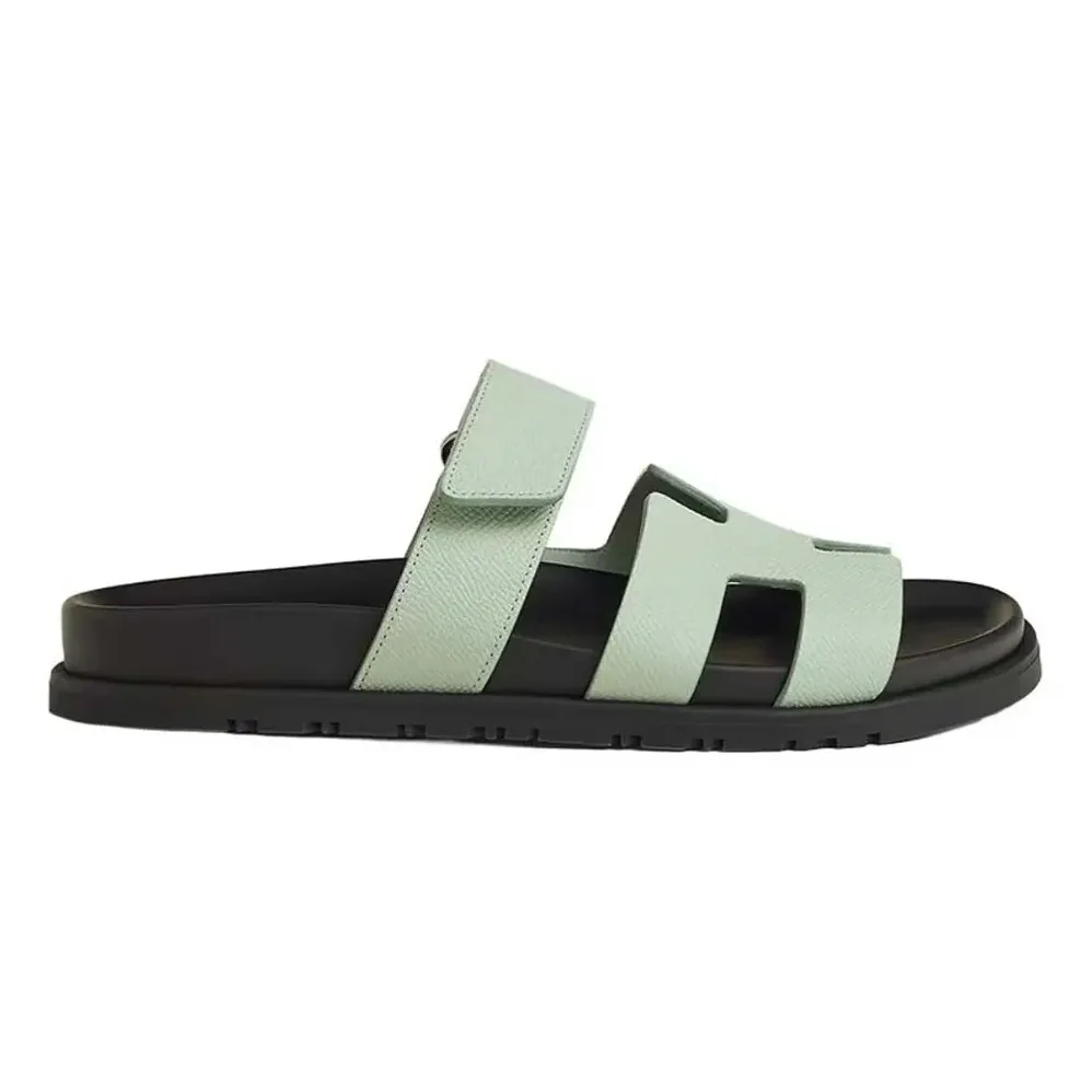 Hermes Chypre Sandal-Light Green H231295ZvDF350 for Unisex