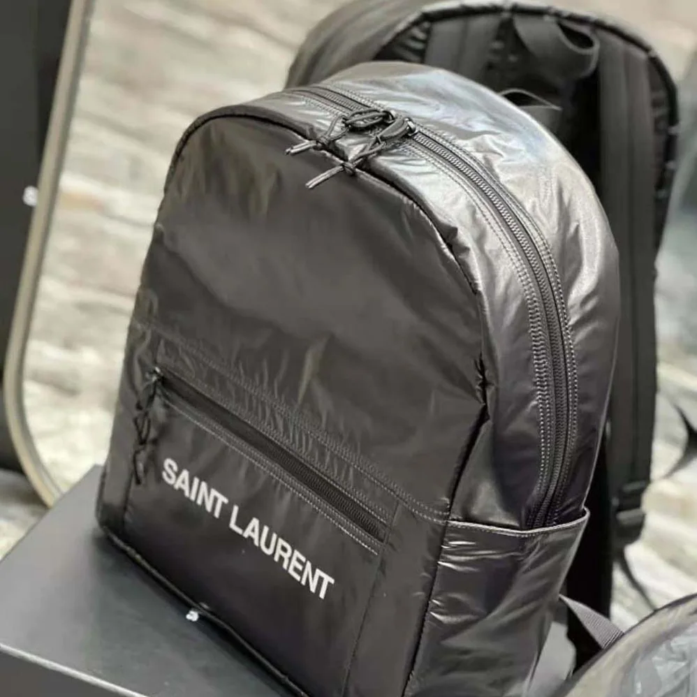 Saint Laurent YSL Nuxx Backpack in Nylon for Women in Black Saint Laurent YSL Nuxx Backpack in Nylon for Women in Black