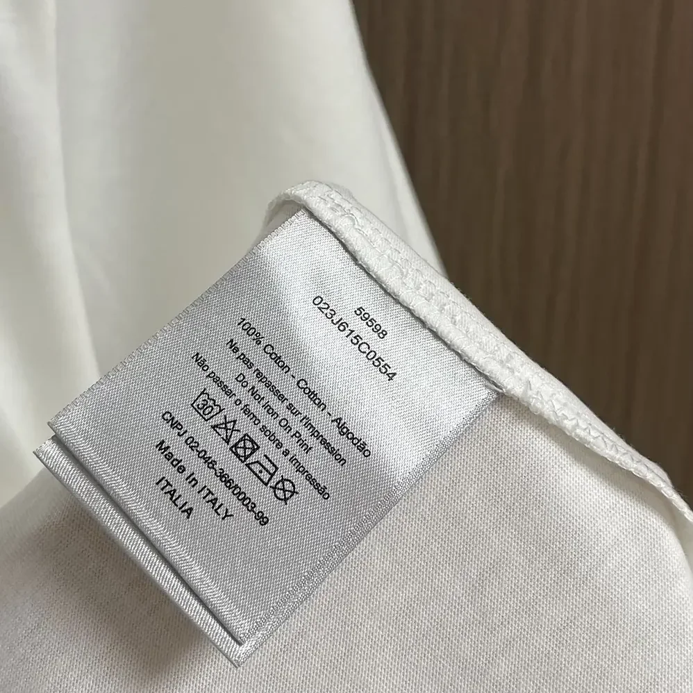 Dior Handwritten Christian Dior T-Shirt Relaxed Fit White Cotton Jersey for Men Dior Handwritten Christian Dior T-Shirt Relaxed Fit White Cotton Jersey for Men