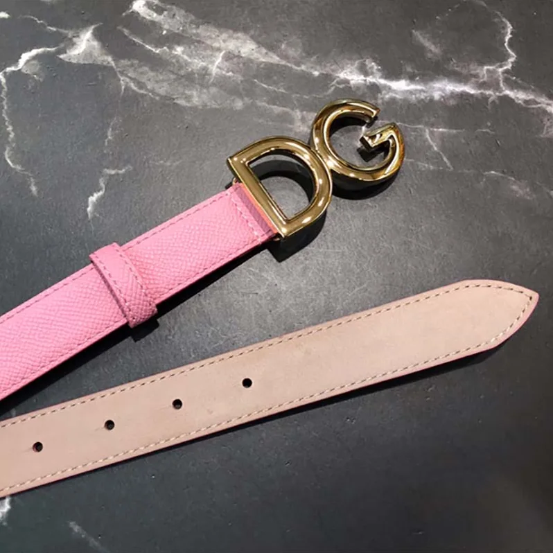 Dolce Gabbana D&G Dauphine Calfskin Belt for Women in Pink Dolce Gabbana D&G Dauphine Calfskin Belt for Women in Pink
