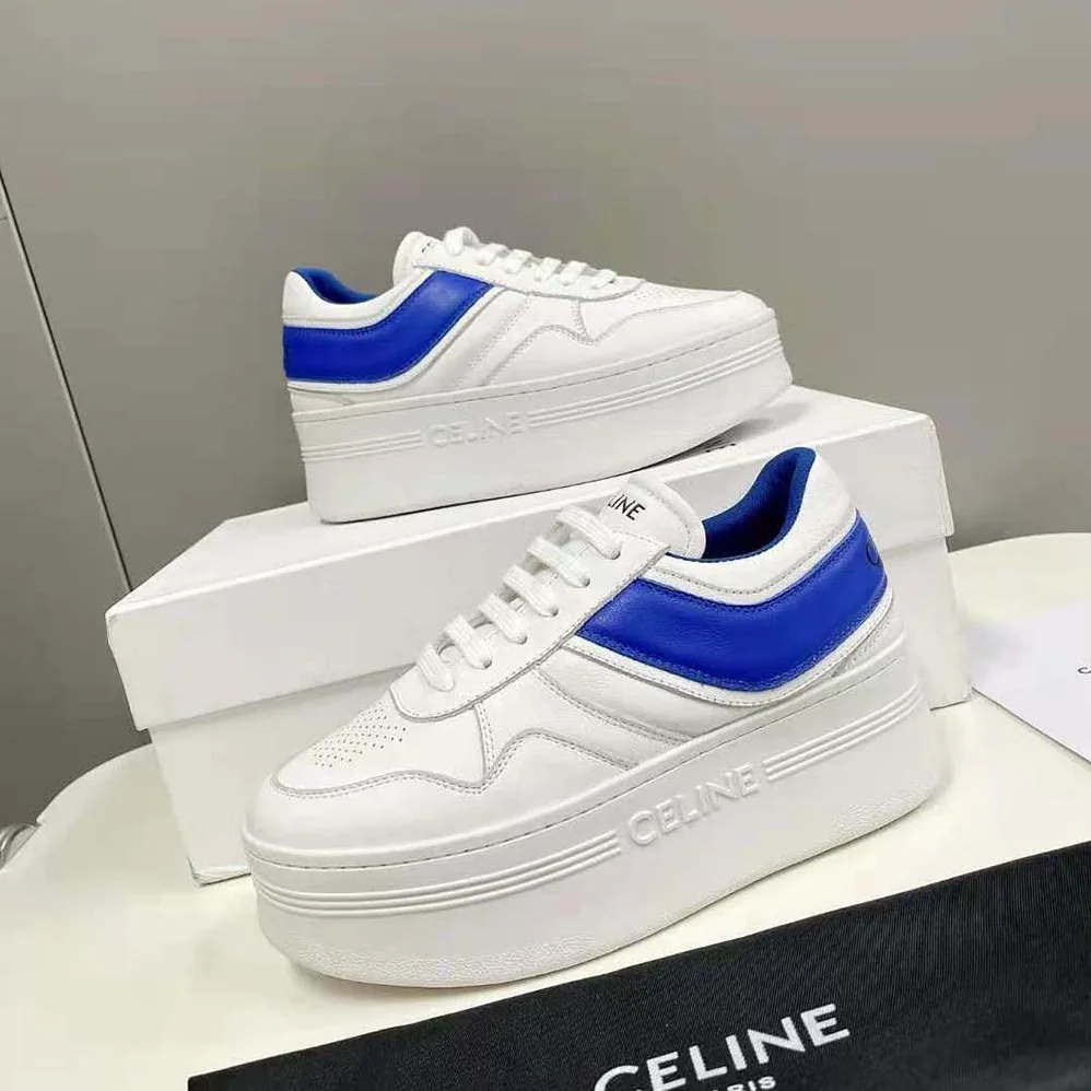 Celine Block Sneakers with Wedge in Calfskin for Women