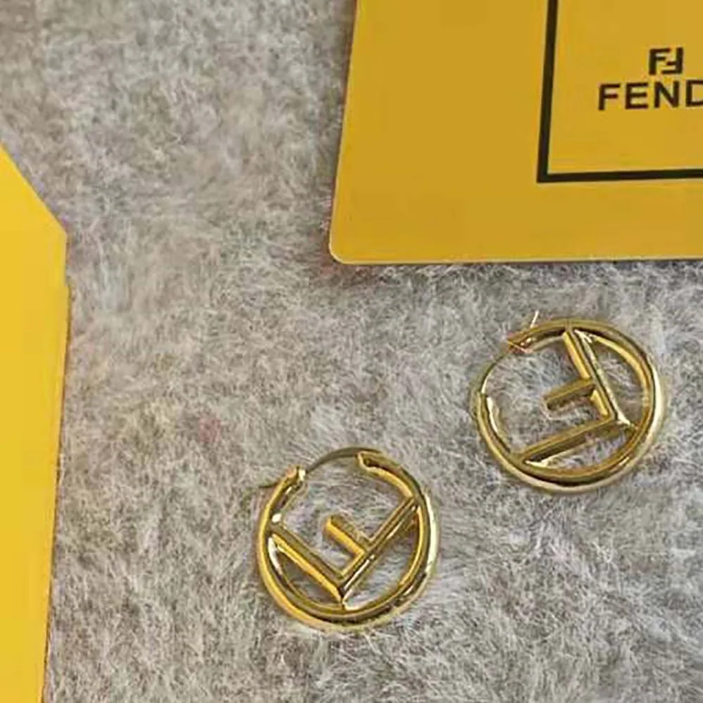 Fendi F Is Fendi Earrings Gold for Women in Colored Fendi F Is Fendi Earrings Gold for Women in Colored