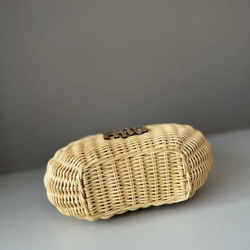 Miu Miu Wander Wicker Handbag for Women
